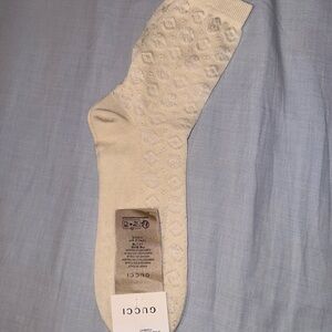 Gucci Beige Patterned Dress Socks